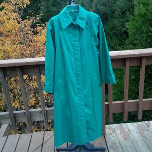 Fleetstreet Vintage Green Trench Coat Sz 10